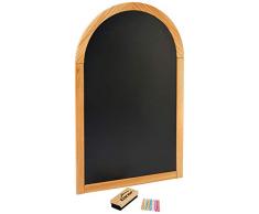 Lacor 39163 - MenÃº de pizarra (50 x 80 cm, medio cÃ­rculo), color negro