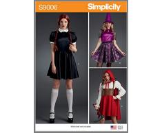 SIMPLICITY S9006 - Patrones de costura para disfraces de Halloween, papel, color blanco