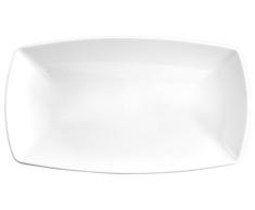SATURNIA Tokio Plato Rectangular, Porcelana, Blanco, 19 x 30 x 3 cm
