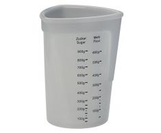 Lurch Flexible MediciÃ³n Taza de Silicona 1L, con Escalas para lÃ­quidos, harina y azÃºcar, Transparente, 12.5Â x 12.5Â x 17Â cm