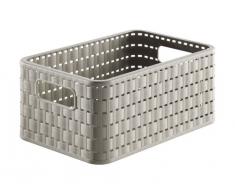 Rotho Country - Caja de almacenaje con efecto de mimbre, Beige, A5