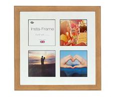 Inov8 16 x 40,64 cm Insta-Frame Marco para Instagram 4/de Estampado a Cuadros de Fotos con paspartú Blanco y Negro con Borde, Madera de Roble 313