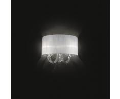 Ideal Lux SWAN AP2 Apto para uso en interior E14 Blanco iluminación de pared - Lámpara (Cepillado, 2 bombilla(s), E14, IP20, Blanco)