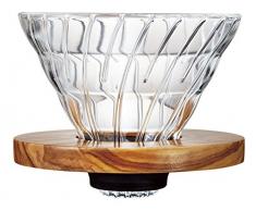 HARIO 1Â âÂ 4-Cup Madera de Olivo V60Â Goteo Plus Cuchara para medir, Cristal, Transparente, tamaÃ±o 02