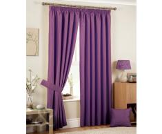 Just Contempo - Cortinas de Anillas (Tejido Jacquard, Pesadas), Cortina 90x90 Inches (Extra Larga), Gris, Morado