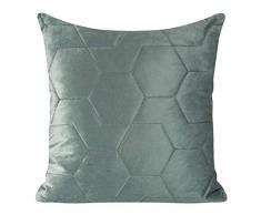 Eurofirany - Funda de cojín para sofá, cojín para Cama, decoración de Habitaciones, Elegante y Noble, Exclusivo Terciopelo, patrón geométrico, Plata, 45 x 45 cm, 2