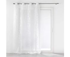 Douceur dIntÃ©rieur Visillo con Ojales (140 x 240 cm) Edenia Blanco, Velo Arenado Bordado