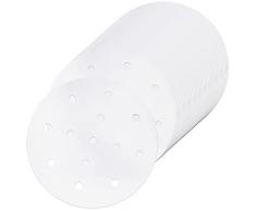 200 unidades de papel pergamino de 7,5 pulgadas antiadherente, papel de horno perforado, papel de asar cuadrado, papel de pergamino en blanco para freidora de aire hornear, cocinar, asar a la parrilla
