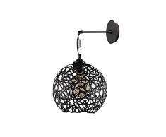 Aplique de pared, metal , negro, 25x30x35, casquillo E 27 Max 40 W