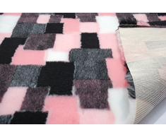 CRS Fur Fabrics Profesional Antideslizante Veterinaria Perro Cachorro Mascota Cama Patchwork - Rosa