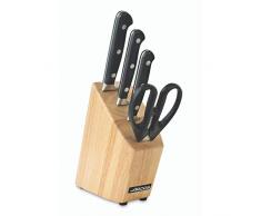Arcos Juego de Cuchillos de Cocina, Acero_Inoxidable, Negro, Estandar