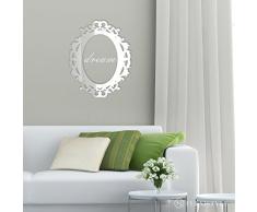 FLEXISTYLE Espejo Decorativo Dream 60 X 48, 3mm Acrylic Mirror from EU, Living Room, Bedroom, Hallway, Unbreakable, DIY Home Decoration, Silver, Made in EU