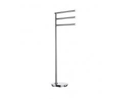 Smedbo Toallero Triple «Outline Lite», con Base Redonda, de Acero Inoxidable Pulido, Color Plateado