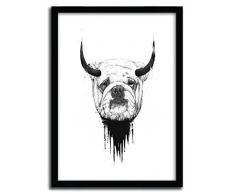 K.Olin tribu Bull Dog - Carpeta, Papel, Papel, Blanco, Avec Cadre - 20x30 cm
