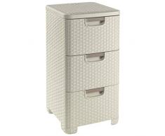 Curver 240645 - Cajonera Style con 3 cajones de 14 L, color blanco