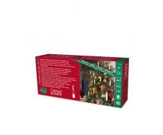 Konstsmide 1900-100 - Guirnalda para árbol de Navidad con velas (10 velas blancas sin cable, con control remoto, 10 diodos de blanco cálido, funciona con 10 pilas AA de 1,5 V y 2 pilas AAA de 1,5 V)
