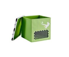 STORE.ITÂ âÂ Caja de Juguetes, Resistant poliÃ©ster Resistente de poliÃ©ster Tear, Verde, 33Â x 33Â x 33Â cm