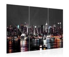 Runa Art 601931a - Cuadro de Pared (120 x 80 cm, Lienzo XXL, 3 Piezas, Fabricado en Alemania, Listo para Colgar), diseÃ±o de Nueva York