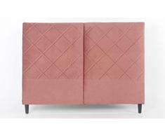 Menzzo Apolline - Cabecero de Cama, Tela, Color Rosa, 160 x 10 x 120 cm