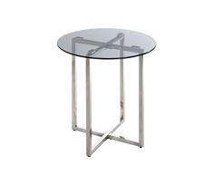 Haku Möbel Mesa Auxiliar, Acero Inoxidable Gris, 55 x 50 cm