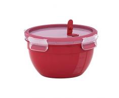 Emsa N1060600 Clip & Micro Recipiente para microondas, Rojo, Redondo