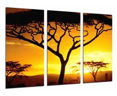Poster Fotográfico Arbol africano atardecer, naturaleza Tamaño total: 97 x 62 cm XXL