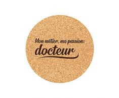 Juego de 6 Posavasos de Corcho Grabados oficios pasiÃ³n Doctor