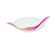 Koziol LEAF XL+ - Ensaladera, con cubiertos incorporados para servir 4,5 l