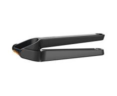 Fiskars Prensador de Ajos con inserto de rejilla extraÃble y espátula, Longitud: 16 cm, Plástico/Metal, Functional Form, Negro, 1028361