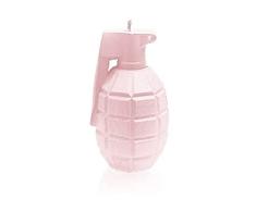 Candellana Hecho a Mano Grenade Vela de Regalo - Divertida - Vela Decorativa - Decoración del Hogar - Regalos para Amigos - Mecha de Algodón - Tiempo de Quemado 25h - Vela Light Pink