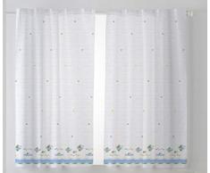Cardenal Textil Tamara Cortina Cocina Visillo, Tela, Azul, Pack 2 100 x 140 cm