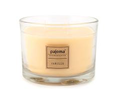 Pajoma Vela perfumada de vainilla, 340 g, en vaso con tapa de madera, nueva edición premium, para aproximadamente 40 horas