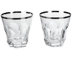 Cristal de Sèvres Chenonceaux Platine Set de Vasos Whisky, Cristal, 10x10x10 cm, 2