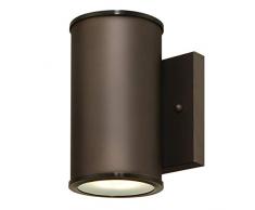 Westinghouse Lighting 63156 Lámpara de pared para exteriores con LED regulable, acabado en bronce aceitado con panel de cristal esmerilado, 8 W, Altura: 18 cm