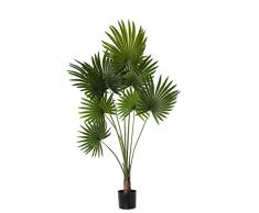 Planta Artificial de una Palmera con 8 Hojas de PU en Verde 160x25x25 cm
