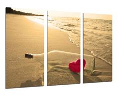 Poster Fotográfico Paisaje Mensaje en una Botella de Amor, Corazon Rojo Tamaño total: 97 x 62 cm XXL