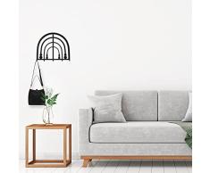 OJOS 494PYT1110 - Gancho de pared de metal negro (43 x 4 x 51 cm)