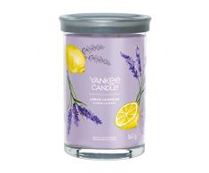 Yankee Candle Vela perfumada Signature | Vela de vaso grande de lavanda limón con mechas dobles | Vela de combustión larga de mezcla de cera de soja | Regalo perfecto para mujeres