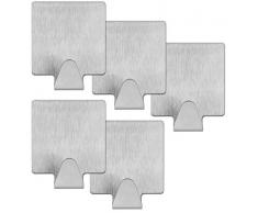 mumbi Toallero de acero inoxidable autoadhesivo plaza (5 piezas)