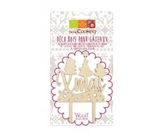 Scrapcooking 4997 - Decoración para tarta (madera de Navidad)