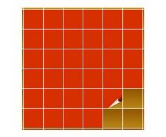 FoLIESEN Adhesivo para Azulejos para baño y Cocina â 10 x 10 cm â orangenrot Mate â 160 Adhesivos para Azulejos para Pared Azulejos