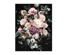 Komar Wandbild Von Charming Bouquet | Poster, Bild, Wohnzimmer, Schlafzimmer, Dekoration, Kunstdruck | ohne Rahmen | P415B-40x50 fotomural, carbón