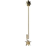 Riffelmacher 10150 - Portavelas de Equilibrio con Estrella, Longitud 16 cm, Dorado, en Bolsa, portavelas, Vela de Ã¡rbol, decoraciÃ³n de Navidad, Adviento