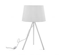 VERSA Lampara De Mesa Blanca Decoracion y Muebles Hogar Unisex, Multicolor (Multicolor)