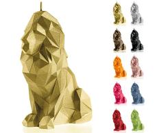 Candellana Hecho a Mano Lion Low-Poly Vela de Regalo - Divertida - Vela Decorativa - Decoración del Hogar - Regalos para Amigos - Mecha de Algodón - Tiempo de Quemado 74h - Vela Classic Gold
