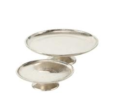 Boltze Flaire 3835100 - Juego de 2 platos decorativos (aluminio)