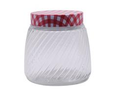 Silicone Gold SG3207 Tarro con Tapa, Cristal, Rojo, 16x13x13 cm