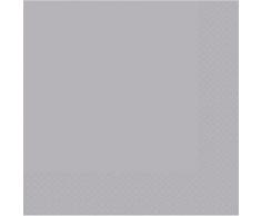 amscan Servilletas Grandes, Papel, Plata