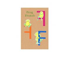 Komar Wandbild Von ABC Animal F | Poster, Bild, Wohnzimmer, Schlafzimmer, Dekoration, Kunstdruck | ohne Rahmen | P036F-30x40 fotomural, carbÃ³n