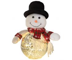 Decor Service Bolas de Navidad Muñeco de Nieve con LED s, Aprox. 25 cm, 1 Stk.